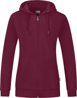 Produktbild von JAKO Damen Kapuzenjacke Organic, Farbe:maroon, Größe:36