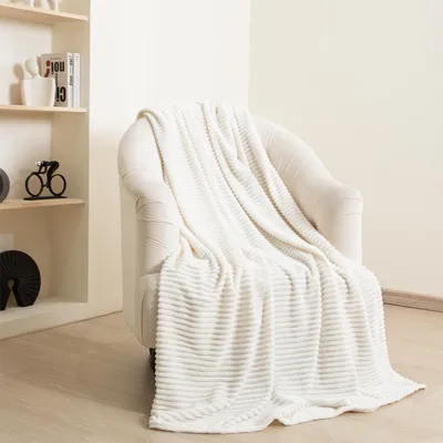 Produktbild von Kuscheldecke Flauschig Wohnzimmerdecke Überwurfdecke Weiche Decke Wohndecke Sofa 150x200cm Beige