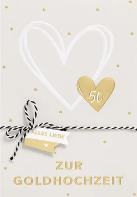 Produktbild von Goldhochzeit  unverpackt  Glückwunschkarte im Format 116 x 166 cm mit