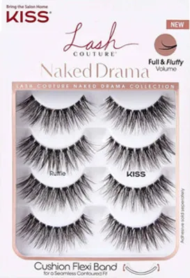 Produktbild von Kiss | Künstliche Wimpern, Wimpernstreifen, Ruffle Multi, lang, dick, 4 Paar