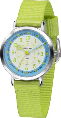 Jacques Farel Kinderuhr Dinosaurier – Ø 28 Mm, Wasserdicht 5 Bar, Mit Leuchtzeigern & Silikonarmband
