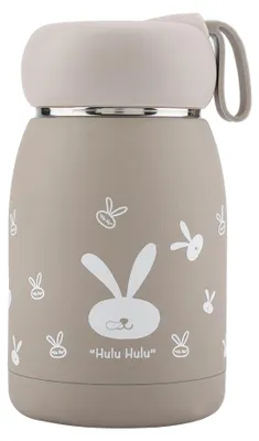 Produktbild von Edelstahl-Vakuumbecher mit niedlichem Kaninchenmuster, Thermoskanne, Wasserflasche (Kaffee)