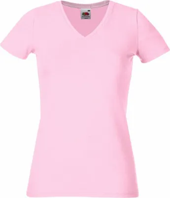 Produktbild von Fruit of the Loom - Lady-Fit V-Neck T - Light Pink - XXL