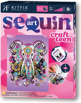 Produktbild von Glitzer-Set Pailletten-Kunst Elefant Kitfix - Bastelset für Teenager ab 8 Jahren