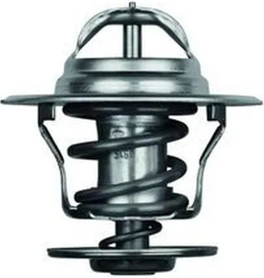 A close-up studio shot of a car thermostat.