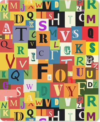 Produktbild von MuchoWow® Mauspad Mousepad Alphabet - Buchstabe - Muster 19x23 cm - Mousepads - Maus Mat - Pad - Mausunterlage - Mauspads - Spielen