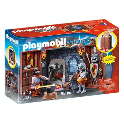 Produktbild von PLAYMOBIL 5637 - Ritterschmiede, Aufklapp-Spiel-Box