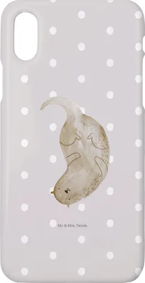 Produktbild von Mr. & Mrs. Panda Iphone 10 Handyhülle Otter Kopfüber - Grau Pastell - Geschenk, Cover, Seeotter, Hülle, Süß, Handy, See, X, Niedlich