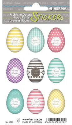 Produktbild von HERMA 1728, Papier, Mehrfarbig, Permanent, Junge/Mädchen, Ostern, 27 Stück(e)