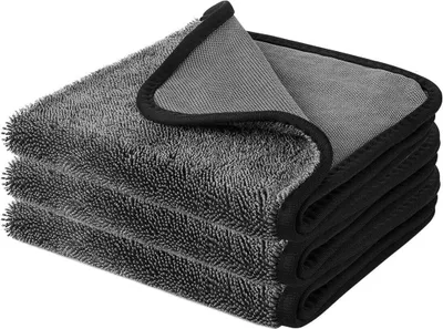 Produktbild von Shiny Bath XXL Trockentuch, Fast Dry Trockentuch 40x60cm,Duschkabinen Tuch zum Wasser Abziehen in Dusche & Bad (3, Schwarz)