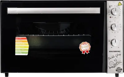 Produktbild von Hausberg HB-8020 Elektrobackofen, 70l Fassungsvermögen, Turbolüfter, Innenbeleuchtung, Doppelglas, Schwarz