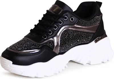 Produktbild von topschuhe24 3068 Damen Plateau Sneaker Keilabsatz Turnschuhe , Farbe:Schwarz, Größe:40 EU