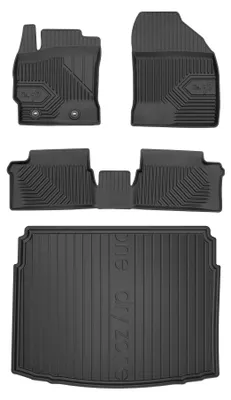 Zdjęcie produktu dla Dywaniki gumowe do Toyota Auris II 2012-2018 (hatchback, górny poziom podłogi) – czarne, dopasowane – Wielganizator