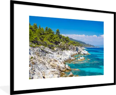 Produktbild von MuchoWow® Gerahmtes Poster Meer - Sommer - Tropisch 90x60 cm - Poster mit Schwarzem Bilderrahmen Wandposter Rahmen Foto Bilder - Wanddekoration - Fotos
