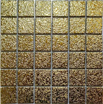 Produktbild von Mosaikfliese Keramik Mosaik Medio uni gold gehÀmmert Badezimmer KÃ1/4che Wand MOS16-0707