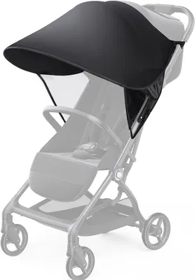 Imagen del producto de Protector solar para cochecitos, transpirable, plegable, con protección UV, resistente al viento, universal