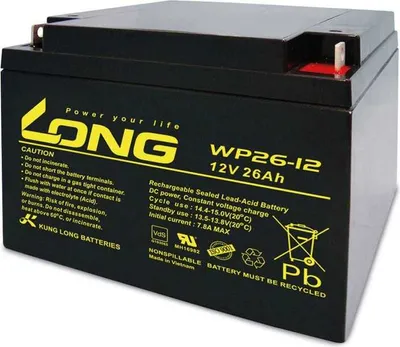 Zdjęcie produktu dla Akumulator ołowiowy KUNG LONG WP26-12, 12 V-/26 Ah