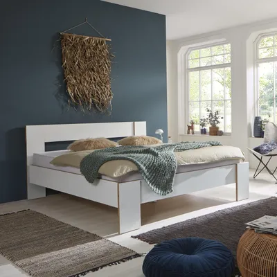 Produktbild von trendteam Schlafzimmer Doppelbett Weiß/Fichte 191 x 95 x 213 cm