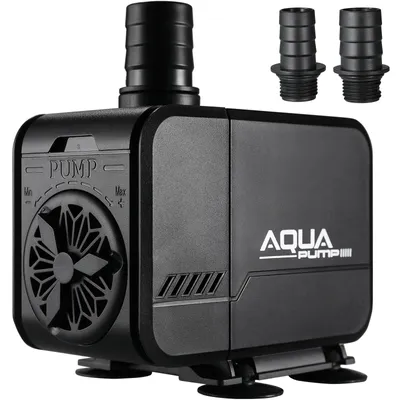 Immagine prodotto di Pompa sommergibile per acqua, pompa per fontane, pompa per acquari, 32W, 2200 l/h. Portata regolabile, molto silenziosa. Altezza di sollevamento: 2,8–3 metri. Include 3 ugelli