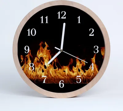 Produktbild von Holzuhr 20fi cm wanduhr - Feuer Natur