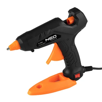 Produktbild von NEO TOOLS Klebepistole 8 mm, 30W, Stromversorgung 230V, 50HZ, austauschbares Metall-Endstück, Leistung 22 g/min, , Rheinland, Tropffreie Metallspitze für präzisen Klebstoffauftrag