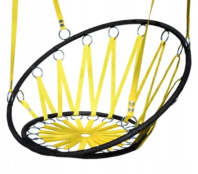 Obrázek produktu pro ZOLTA Houpací síť žlutá 56x115cm - houpačka pro vnitřní i venkovní použití - zahradní příslušenství - kempingové příslušenství - houpací křeslo - houpací síť