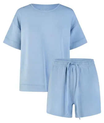 Produktbild von by Louise Damen Pyjama – Kurzarm Schlafanzug mit kurzer Hose, bequem & atmungsaktiv