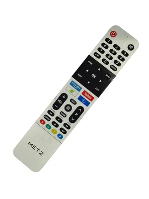 A remote control is shown against a white background.