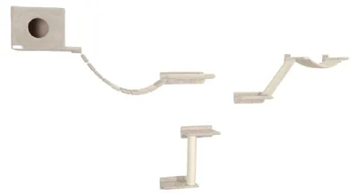Immagine prodotto di Kerbl Kletterwand Mount Everest (max 10kg, 9-teilig, 3 Trittbretter) beige 81635