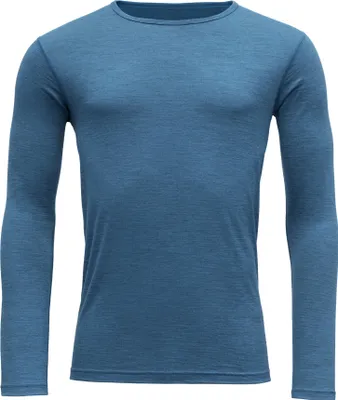 Produktbild von Devold Breeze Merino 150 Shirt Man Blue Melange Blue Melange Xxl