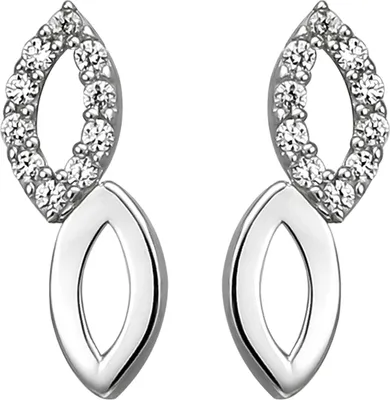 Produktbild von JOBO Ohrstecker 925 Sterling Silber 20 Zirkonia Ohrringe Silberohrringe