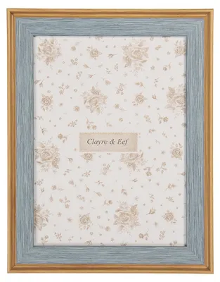 Image de Clayre & Eef Cadre photo 10x15 cm bleu MDF