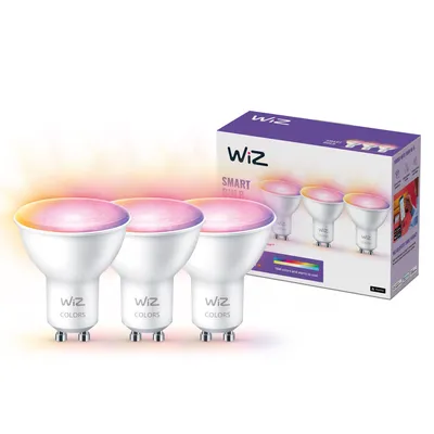 Produktbild von WiZ Spot 50 W PAR16 GU10 x3, Intelligentes Leuchtmittel, Wi-Fi/Bluetooth, Weiß, Wi-Fi 4 (802.11n), 802.11b, 802.11g, LED, GU10