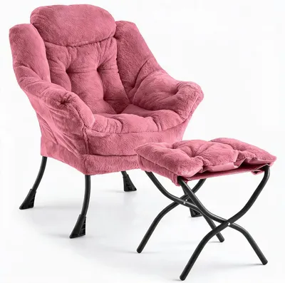 Produktbild von Sessel Loungesessel Samt Wohnzimmer Sitzsessel Relaxsessel Lesesessel beige