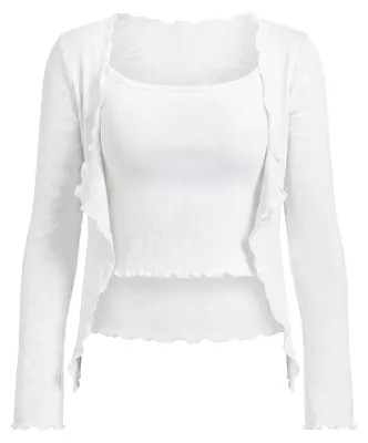 Image de Ensemble 2 pièces pour femmes BIANY - blanc, taille XS
