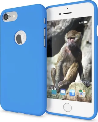 Produktbild von Apple iPhone 7 Handy Hülle von NALIA, Slim Silikon Neon Case Dünnes Phone Cover Blau