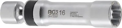 Immagine prodotto di BGS Presa per candele a dodici lati con molla di fissaggio Attacco quadro 10 mm (3/8") SW 16 mm - 2391