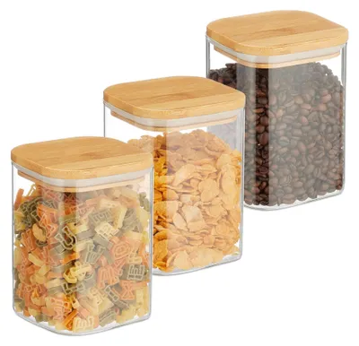 Produktbild von Set mit 3 Vorratsgläsern mit Deckel 900 ml