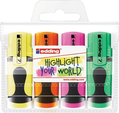 Produktbild von Textmarker edding 7 mini highlighter 1-3 mm sortiert VE=20x4 Stück