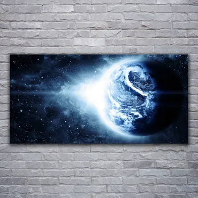 Produktbild von Glasbilder 120x60 Wandbild Druck auf Glas Erdball Weltall