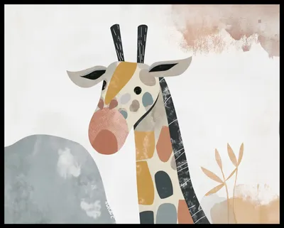 Immagine prodotto di Poster 76x60,5 cm Giraffa Bambino