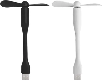 Obrázek produktu pro Mini ventilátor USB, balení 2 kusů. Mini ventilátor USB, přenosný, tichý. Mini ventilátor USB, přenosný, flexibilní. Ventilátor USB