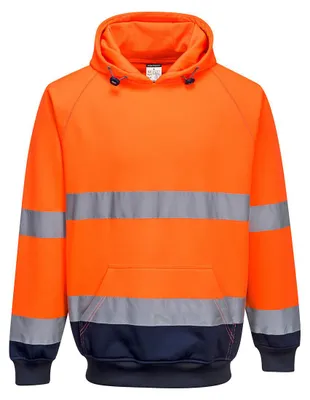 Image de Sweat Shirt à Capuche Bicolore Couleur : Orange/marine Taille Xxl - Portwest