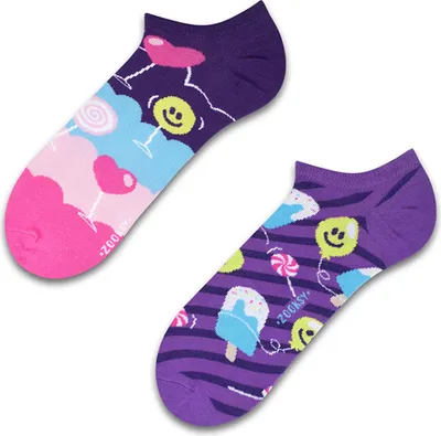 Produktbild von Kurze Damensocken "Süssigkeit", Größe 36-40, bunte Socken mit lustigem Muster