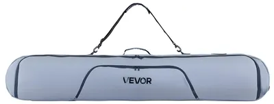 Produktbild von VEVOR Skischuh Tasche, 70L, Snowboard Boots Reisetasche für Männer und Frauen, mit wasserdichtem Außen- und Bodenbereich, strapazierfähigem 1680D Oxford, Tasche für Skier, Snowboard, Helm, Goggles, Handschuhe, Zubehör (Schwarz), Snowboardtasche, 1650x300x180 mm (Grau)
