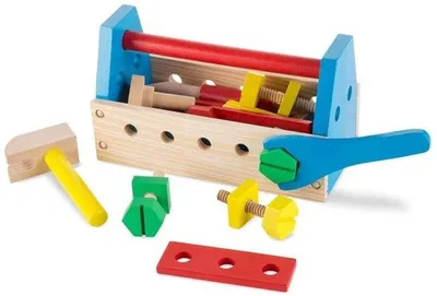 Zdjęcie produktu dla Zestaw narzędzi Montessori – drewniana skrzynka z zabawkami – 24 elementy – dla dzieci w wieku 3–12 lat – zabawki sensoryczne