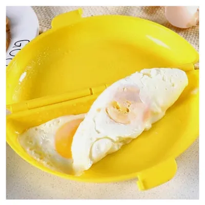 Produktbild von Omelettpfanne – Mikrowellen-Omelett-Maker, Ei-Dampfpfanne, Eier-Kochgeschirr mit zwei aufklappbaren Fächern, BPA-frei, Küchenhelfer, multifunktionales Werkzeug