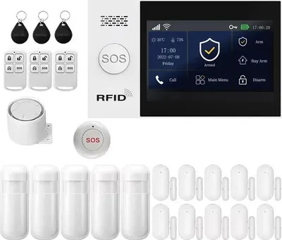 Image de Alarme maison, connectivité sans fil, automatisation intelligente, GSM 2G WiFi Kit F, prise EU