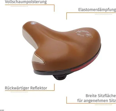 Produktbild von Famanu Fahrradsattel Ergonomisch - Braun-Beige