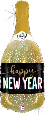 Produktbild von Shape Folienballon "Happy New Year" | 91 cm